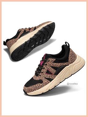 Women Fashion Platform Walking Sneakers Retro Chunky Casual Lace-Up Shoes
